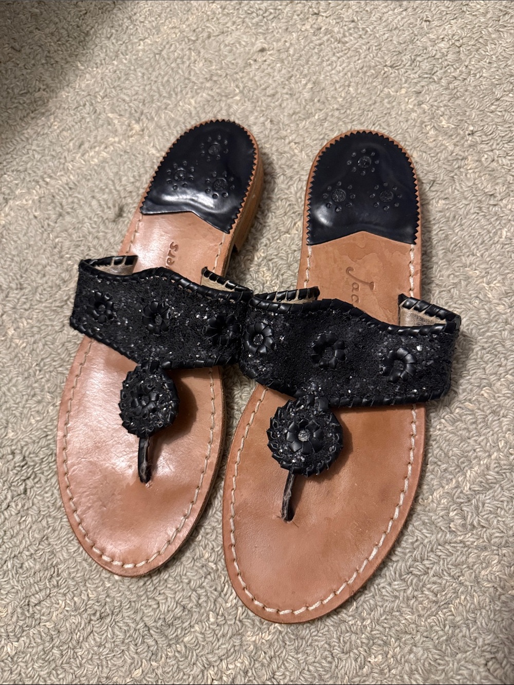 Jack Rogers Black Sandals